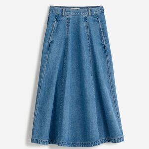 Madewell Denim Circle Midi Skirt in Java Wash